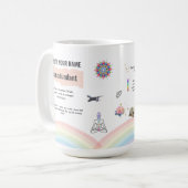 Rainbow peace Serenity Antistress Calm Meditation Kaffeetasse (Vorderseite Links)