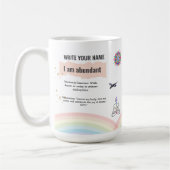 Rainbow peace Serenity Antistress Calm Meditation Kaffeetasse (Links)