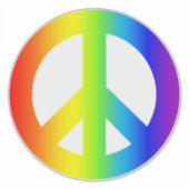 Rainbow Peace Sign Aufkleber (Vorderseite)