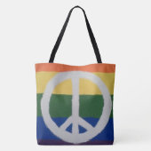 Rainbow Peace Sign Bag Tasche (Rückseite)