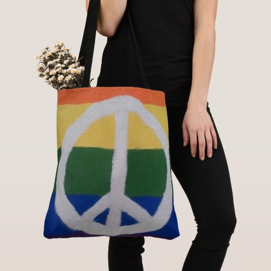 Rainbow Peace Sign Bag Tasche (Von Nahem)