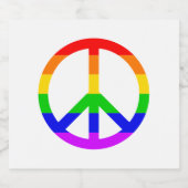 Rainbow Peace Sign Bierflaschenetikett (Einzelnes Label)