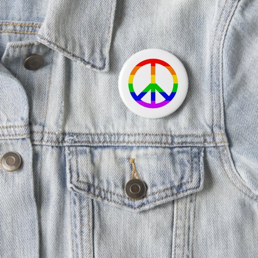 Rainbow Peace Sign Button (Beispiel)