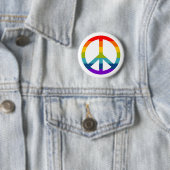 Rainbow Peace Sign Button (Beispiel)