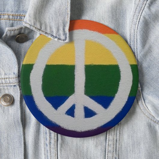 Rainbow Peace Sign Button (Beispiel)