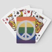 Rainbow Peace Sign Cards Spielkarten (Rückseite)