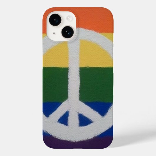 Rainbow Peace Sign Case für Apple oder Samsung (Rückseite)