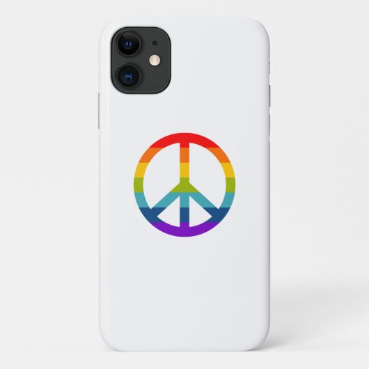 Rainbow Peace Sign Case-Mate iPhone Hülle (Rückseite)