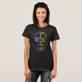 Rainbow Peace Sign Cool Dude Hippie T-Shirt (Vorne ganz)