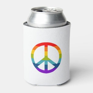 Rainbow Peace Sign Dosenkühler