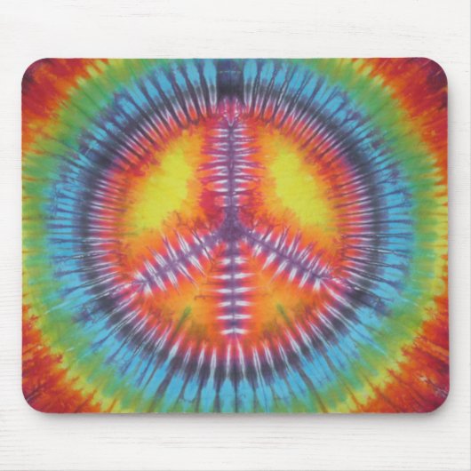 Rainbow Peace Sign Gefärbte Krawatte Mouse Pad Mousepad (Vorne)