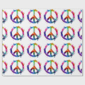 Rainbow Peace Sign Geschenkpapier (Flach)
