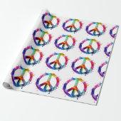 Rainbow Peace Sign Geschenkpapier (Ungerollt)