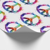 Rainbow Peace Sign Geschenkpapier (Ecke)
