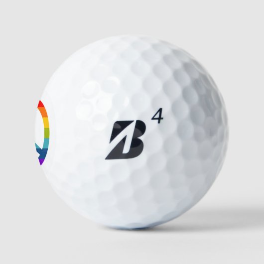 Rainbow Peace Sign Golfball (Logo)