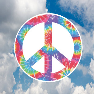 Rainbow Peace Sign Hippie Magnet
