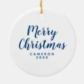 Rainbow Peace Sign Keramik Ornament (Hinten)