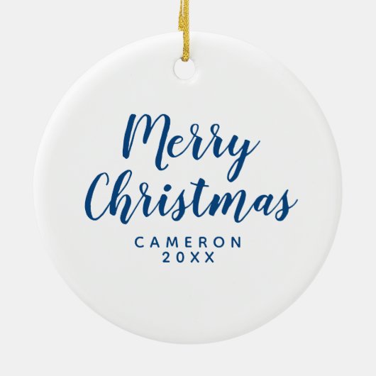 Rainbow Peace Sign Keramik Ornament (Hinten)