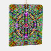 Rainbow Peace Sign Keramikornament (Rechts)