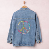 Rainbow Peace Sign Ladys Jean Jacke (Hangar)