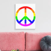 Rainbow Peace Sign Leinwanddruck (Insitu (Wohnzimmer))