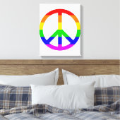 Rainbow Peace Sign Leinwanddruck (Insitu (Schlafzimmer))