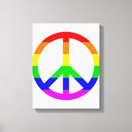 Rainbow Peace Sign Leinwanddruck (Vorderseite)