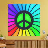 Rainbow Peace Sign Leinwanddruck (Insitu (Wohnzimmer))