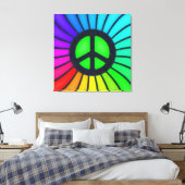 Rainbow Peace Sign Leinwanddruck (Insitu (Schlafzimmer))