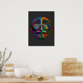 Rainbow Peace Sign  , LGBTQ Hippie    Poster (Küche)