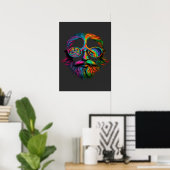 Rainbow Peace Sign , LGBTQ Hippie Poster (Heimbüro)