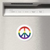 Rainbow Peace-Sign Magnet (In Situ (Geschirrspüler))