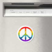 Rainbow Peace Sign Magnet (In Situ (Geschirrspüler))