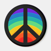 Rainbow Peace Sign Magnet (Vorne)