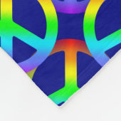 Rainbow Peace Sign mit/ Benutzerdefinierter Text Fleecedecke (Ecke)
