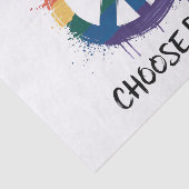 Rainbow Peace Sign mit "Choose Peace" Text Seidenpapier (Ausschnitt)