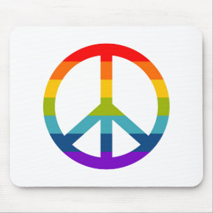 Rainbow Peace Sign Mousepad