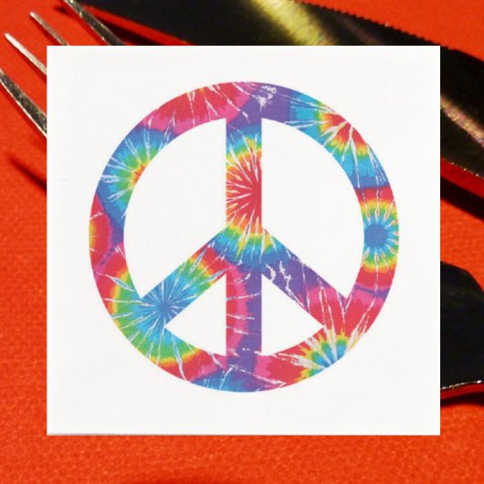 Rainbow Peace Sign Napkins 60er 60er Party Serviette