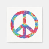 Rainbow Peace Sign Napkins 60er 60er Party Serviette (Vorderseite)