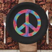 Rainbow Peace Sign Paper Teller 60er 60er Party