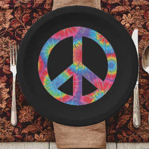 Rainbow Peace Sign Paper Teller 60er 60er Party