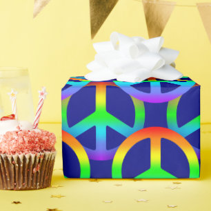 Rainbow Peace Sign Pattern Geschenkpapier