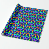 Rainbow Peace Sign Pattern Geschenkpapier (Ungerollt)