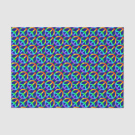 Rainbow Peace Sign Pattern Seidenpapier