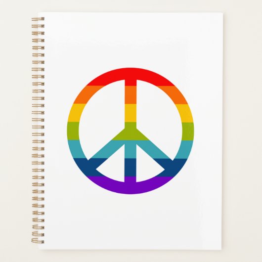 Rainbow Peace Sign Planer (Vorderseite)