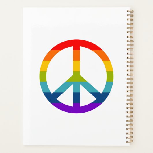 Rainbow Peace Sign Planer (Rückseite)