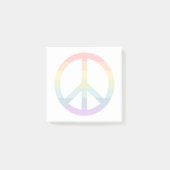 Rainbow Peace Sign Post-it Klebezettel (Vorderseite)