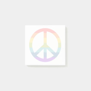 Rainbow Peace Sign Post-it Klebezettel