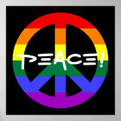 Rainbow Peace Sign Poster (Vorne)