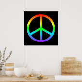 Rainbow Peace Sign Poster (Küche)